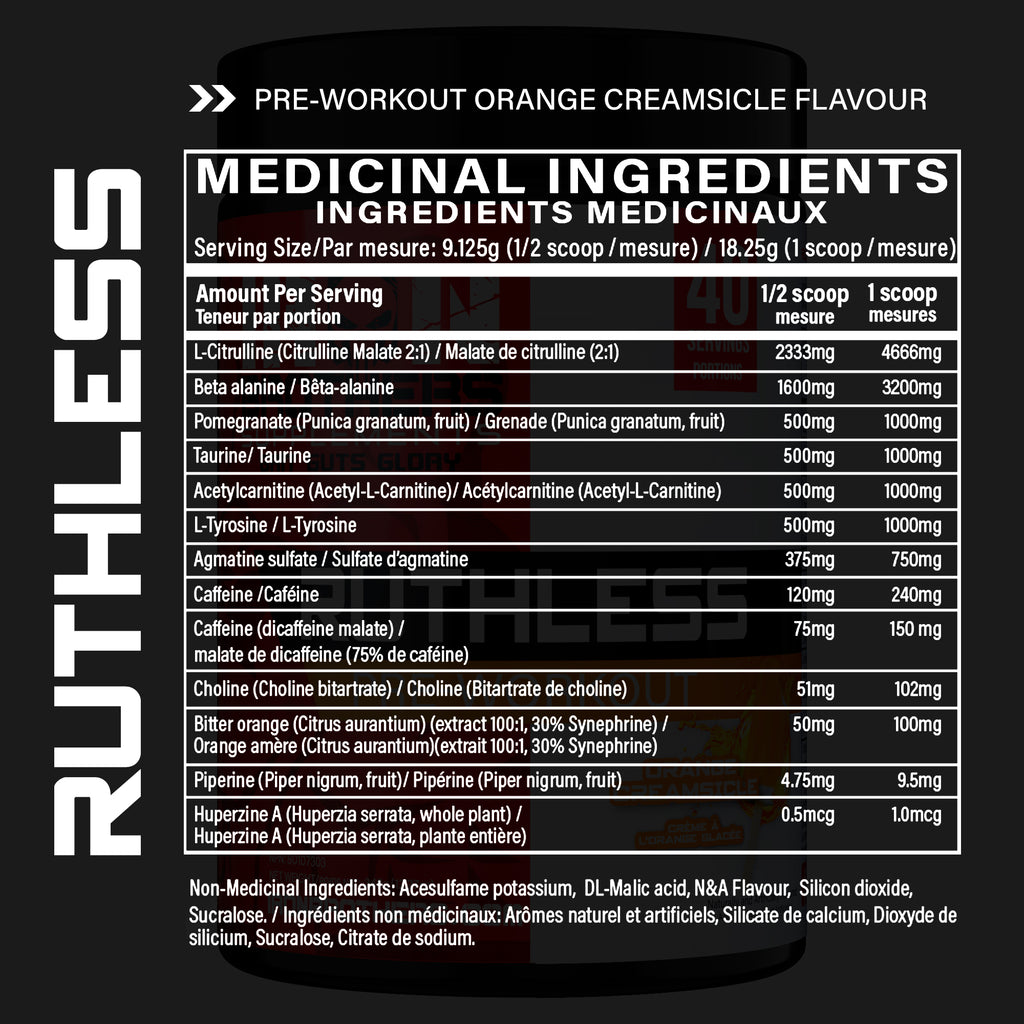 Ruthless PreWorkout Maximized Pumps & Recover Faster